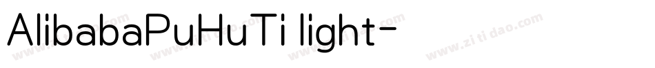 AlibabaPuHuTi light字体转换